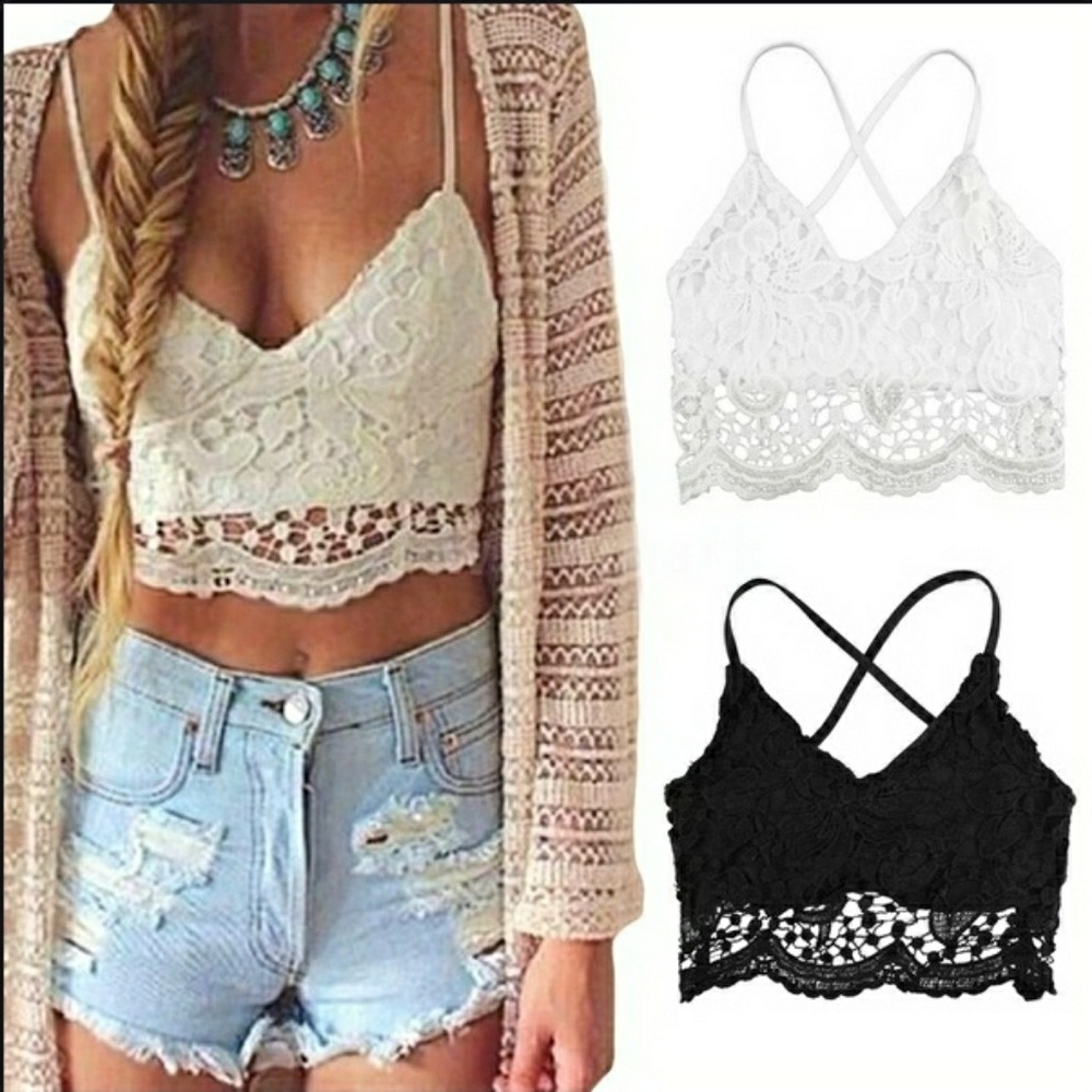 "Sammi" white go tie top
